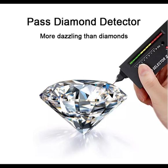 100% Real 3cts Moissanite Diamond Engagement Ring White Gold Plated - Picture 6 of 10